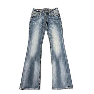 Y2K Rock Revival Mcbling Low Rise Bootcut Jeans